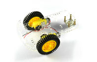 White Yellow Small Two Drive Smart Car Diy Robot Kit 20cm x 15.5cm x 6.5 cm