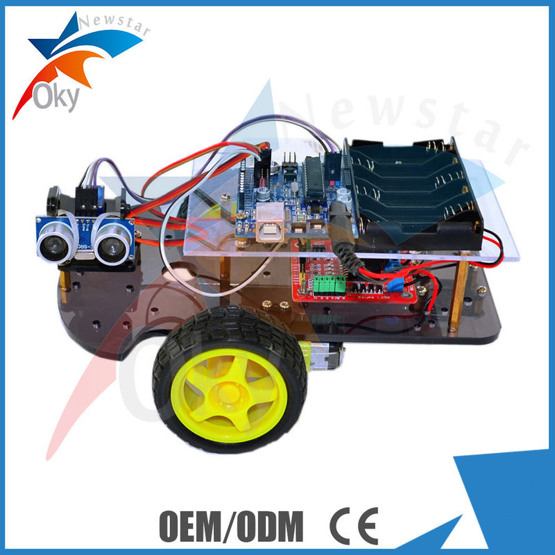 DIY 2WD Smart Toy Arduino Car Robot Chassis HC - SR04 Ultrasonic Intelligent Car
