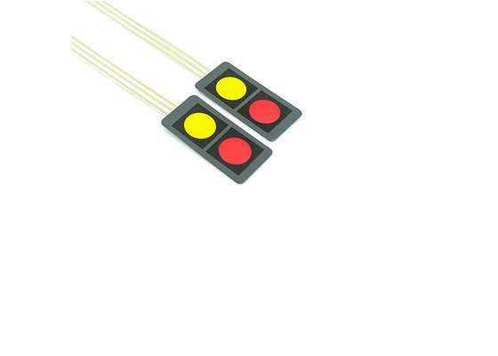 Red And Yellow Two Button Mini Membrane Switch Panel 20x40MM