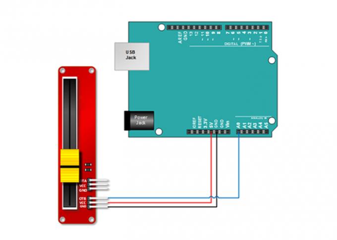 Red 10K Linear Slide Potentiometer Arduino Uno Module Equipment Dual Output