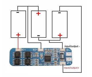 Factory Outlet Blue Color 10A Charger Protection Board For 18650 Li-ion lithium Battery Cell Weight 15g