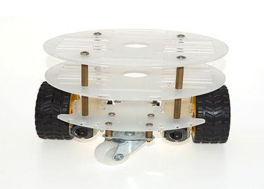 3 Layer Acrylic Arduino Car Chassis 66mm Tire Diameter 15 * 14 * 11.5cm Size