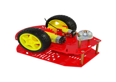 Two Wheel Drive Arduino Car Robot Multi - Hole With Red / Yellow Color