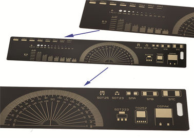 PCB 20CM Ruler Soldering Measuring Tool For Electronic Component Surface Mount Black Color