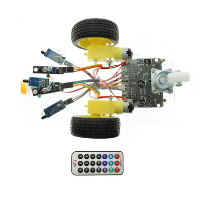 7V-12V Arduino Car Robot Kit Line Tracking Fire Fighting Infrared Remote Control