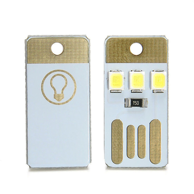 USB Portable Night Light Module 0.2 Pixel Pitch Mini Keychain 3 LED For Camping
