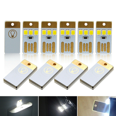 USB Portable Night Light Module 0.2 Pixel Pitch Mini Keychain 3 LED For Camping
