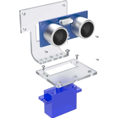 Acrylic Transparent Mounting Bracket SG90 HC-SR04 Steering Gear 20g Weight