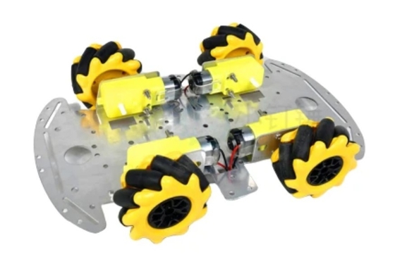 Aluminum Alloy RC Robot Car Chassis With Mecanum Wheel