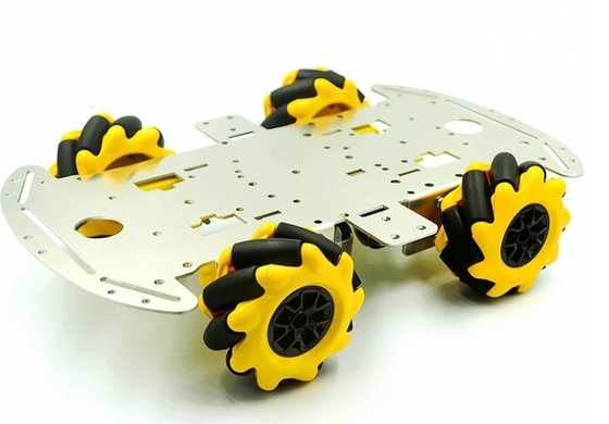 Aluminum Alloy RC Robot Car Chassis With Mecanum Wheel