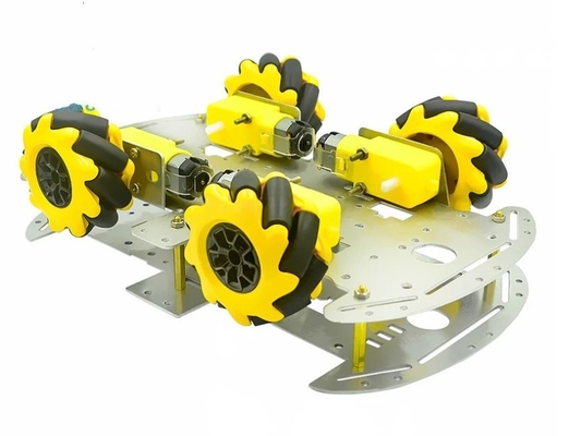 Aluminum Alloy RC Robot Car Chassis With Mecanum Wheel