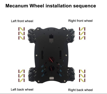 65mm Plastic Omnidirectional Wheels Robot With TT Motor Coupling