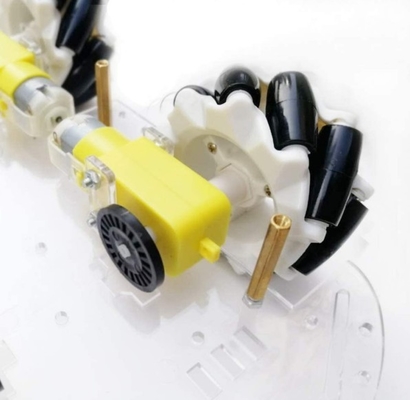 65mm Plastic Omnidirectional Wheels Robot With TT Motor Coupling