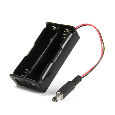 Black Two 18650 Battery Holder Case With Switch