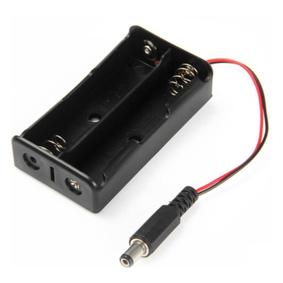 Black Two 18650 Battery Holder Case With Switch