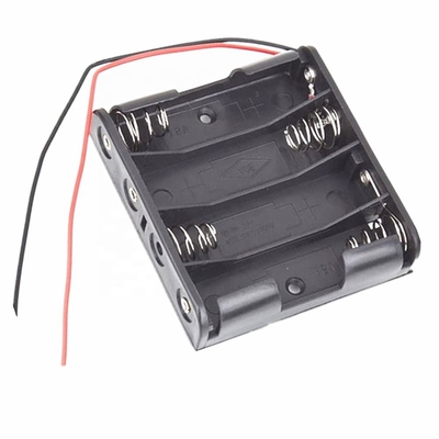 Black 4 1.5V AA Battery Holder Box For Arduino