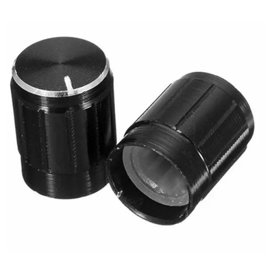 Okystar 15*16mmh Black Solid Aluminum Potentiometer Knob