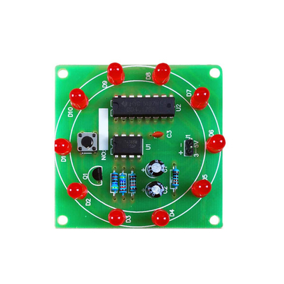 Diameter 50mm Red LED Turntable Lamp For Computer