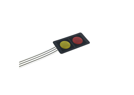 Red And Yellow Two Button Mini Membrane Switch Panel 20x40MM