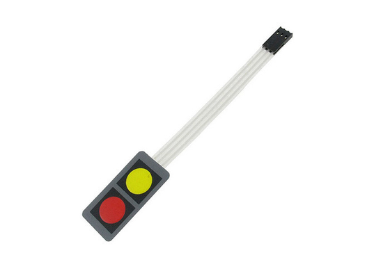 Red And Yellow Two Button Mini Membrane Switch Panel 20x40MM