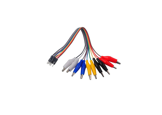 Electric Test Lead 20cm 10pin Electrical Jumper Wire Female With Crocodile Clip