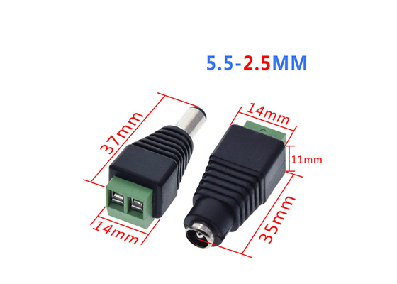 2.5MM Diameter DC Power Plug Adapter 12V Female Male connector