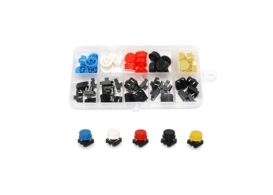 12x12x7.3mm Push Button Switch Cap 12V Round Assortment Kit DIY Project