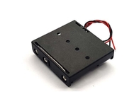 5.7x6.2x1.5cm 4AA Flat Battery Holder PVC Storage Box With Wire Lead