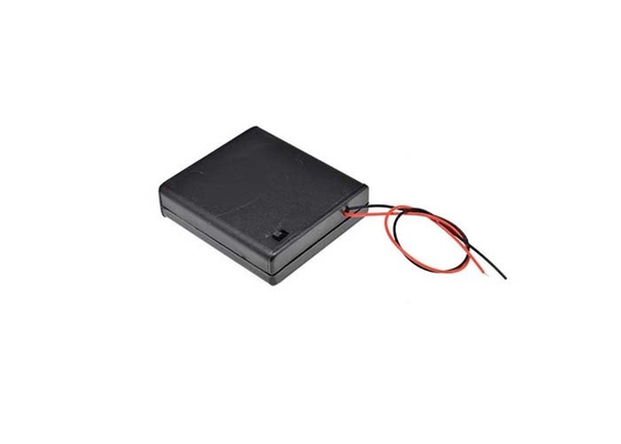2 Wire 6v 4AA Battery Box Electronic Components With Wire And Switch