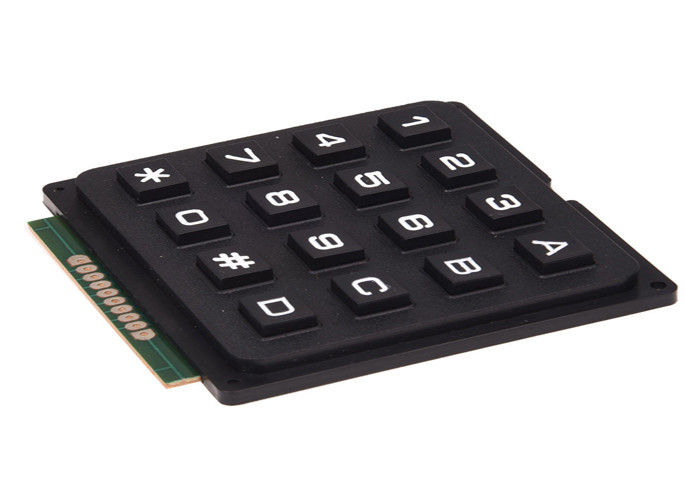 Black Arduino 4x4 Matrix Keyboard Module With 16 Button Design , 6.8*6.6*1.0cm Size