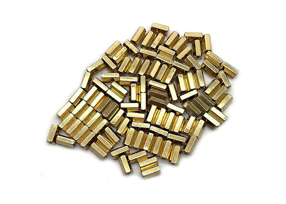 Electronic Components Female Thread Brass Pillar Hexagon Nut 50 Piece M3 X 10 Mm