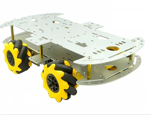 Aluminum Alloy RC Robot Car Chassis With Mecanum Wheel