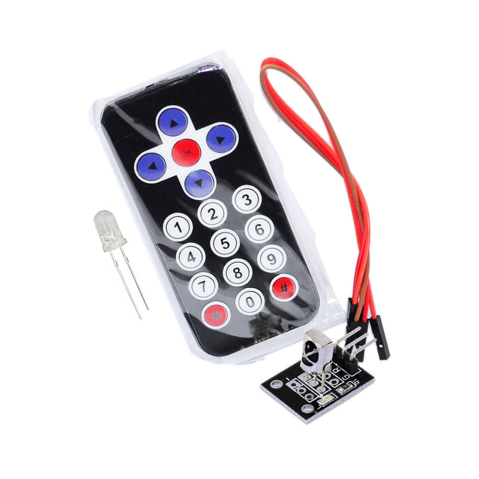 Wireless Remote Control Arduino Starter Kit 38KHz Infrared IR Receiver ...